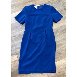 Worthington Sheath Dress Blue Career Work Office Minimalist Size 8